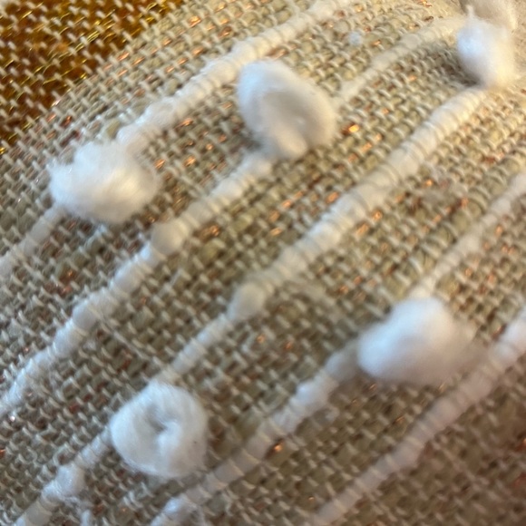 Anthropologie Striped Tasseled And Fringed Decorative Pillow 40" x 13" - Picture 4 of 10